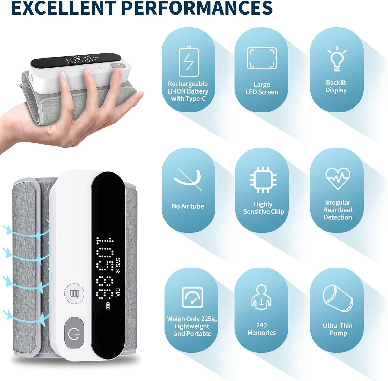 2 Bluetooth oksimetra za spremljanje krvi SB210-MD + 1 digitalni avtomatski brezžični Bluetooth merilnik krvnega tlaka THG